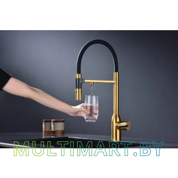 Смеситель Paulmark Magneto One Ma213188-BG (брашированное золото) картинка 7